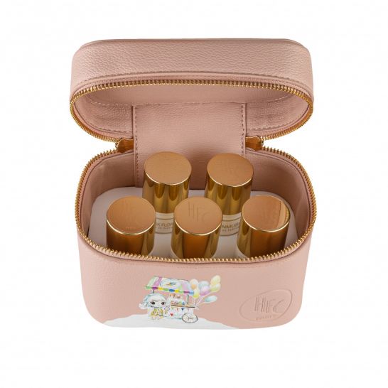 EXCLUSIVE TRAVEL SET IN PINK PURSE